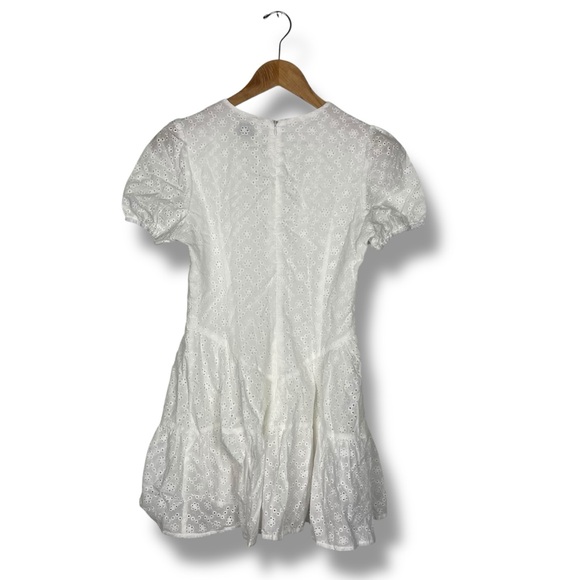 Peppermayo Sweetness Mini Dress - White Size 4 Cotton Eyelet Romantic Corset NWT - Picture 12 of 13